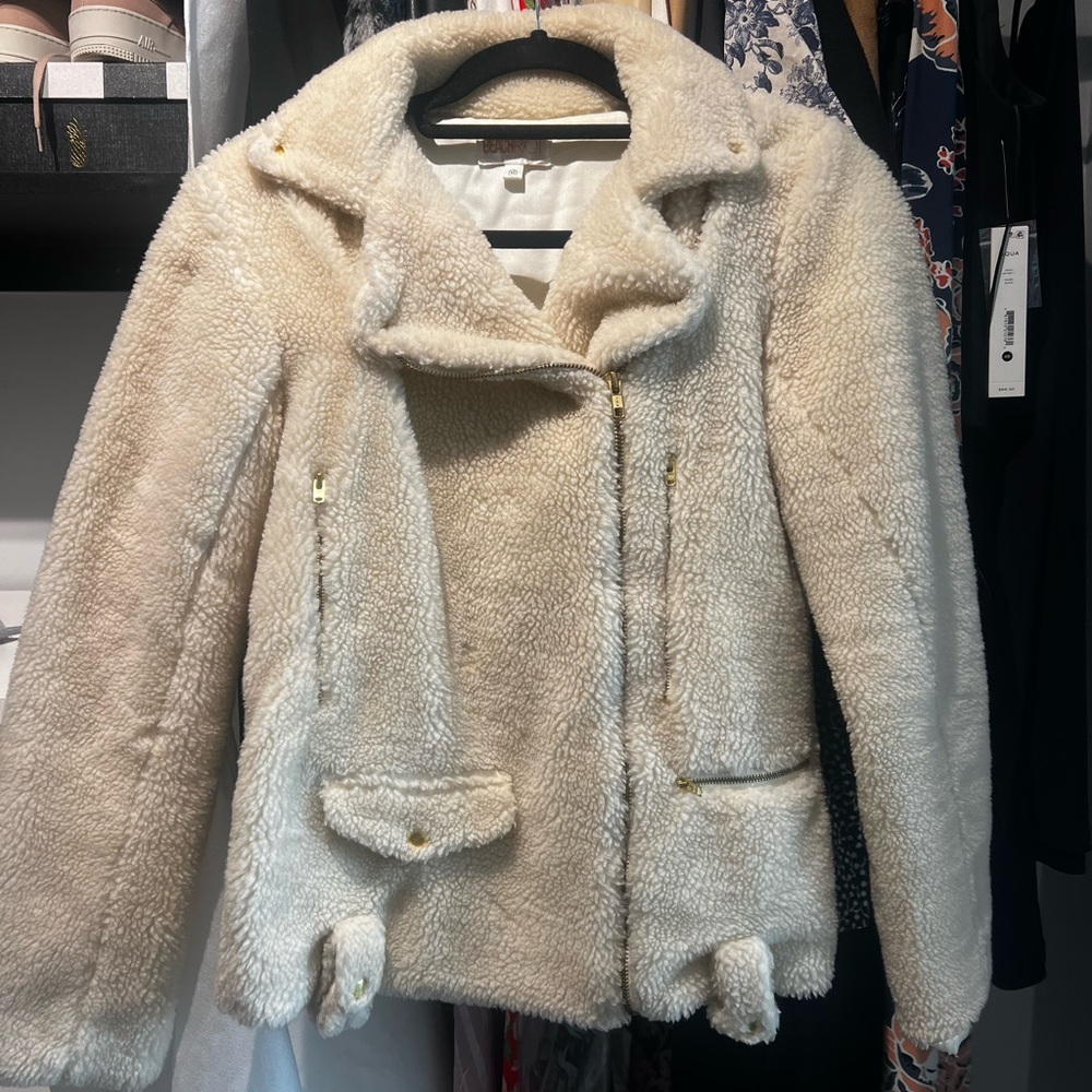 Women's Cream Shearling Jacket